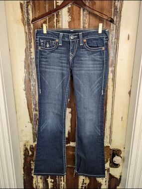 True Religion Becky Low Rise Bootcut Jeans 29 Made USA Y2K Western Denim